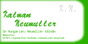 kalman neumuller business card
